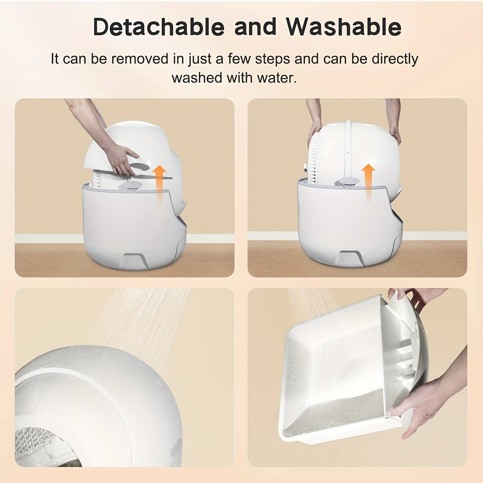 Detachable and Washable

It can be removed in just a few steps and can be directly washed with water.