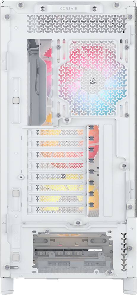 Alt View 4. CORSAIR - 5000D RS ARGB Mid-Tower Modular PC Case - White.