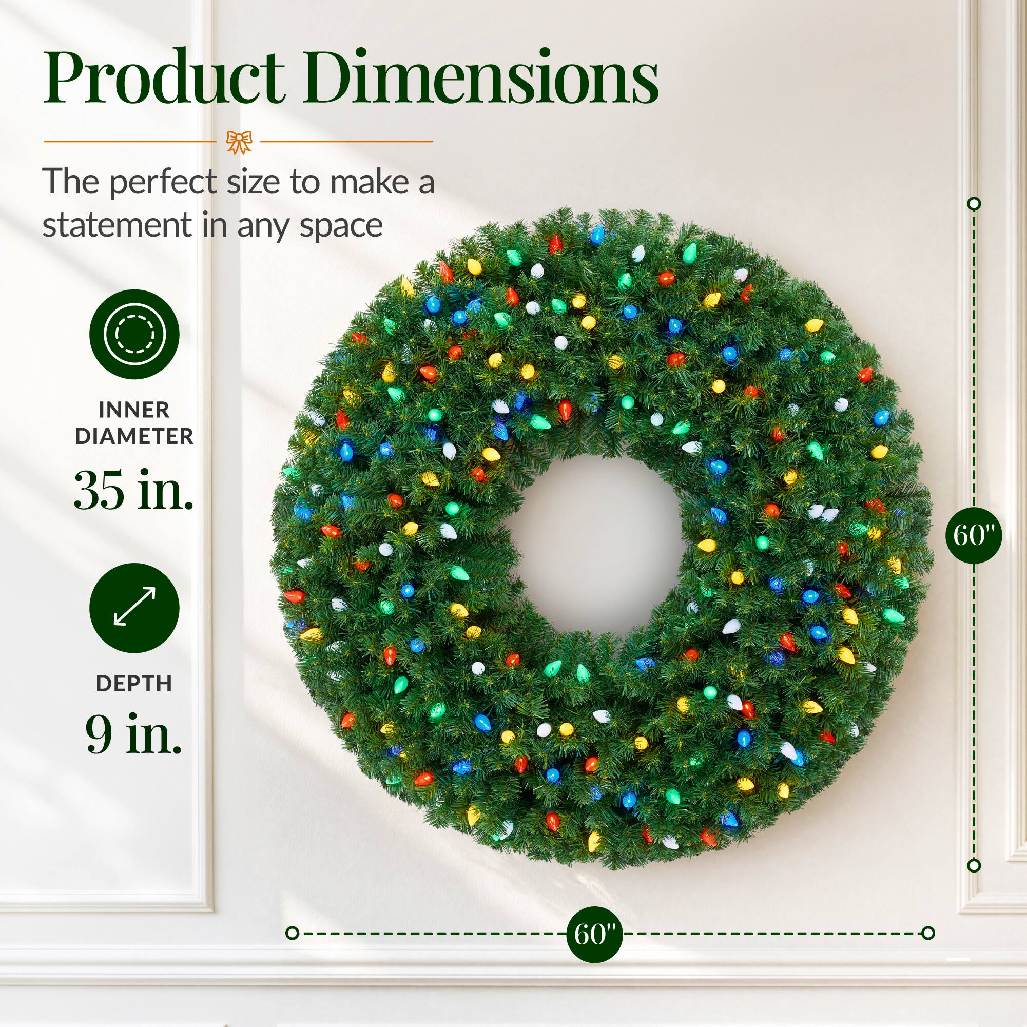 Product Dimensions

The perfect size to make a statement in any space

INNER DIAMETER 35 in.

DEPTH 9 in.

60"