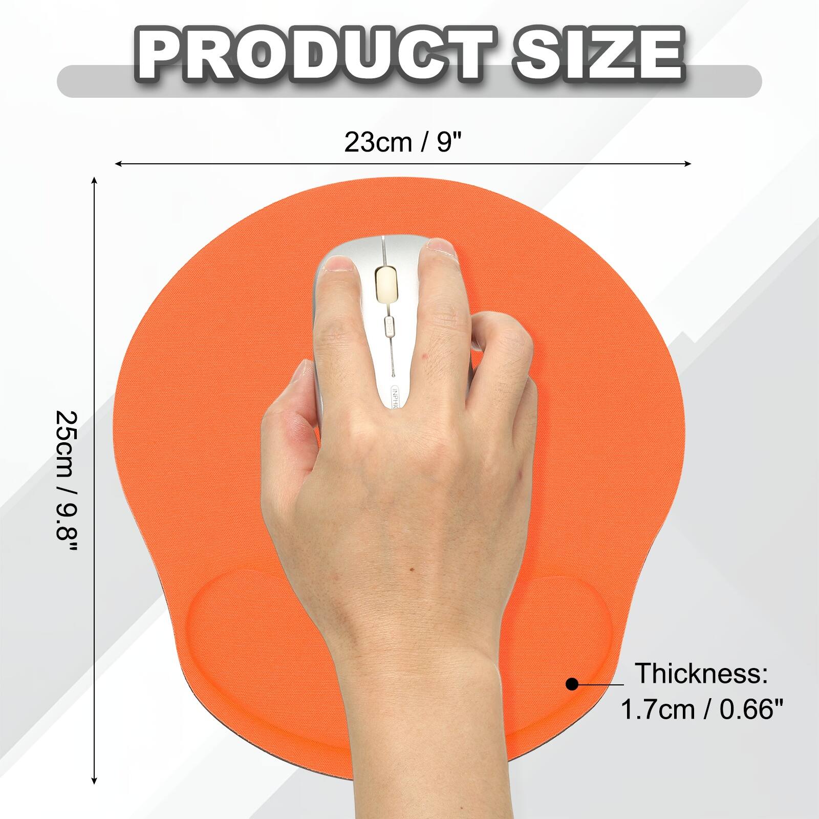 PRODUCT SIZE

23cm / 9"  
25cm / 9.8"  
Thickness: 1.7cm / 0.66"
