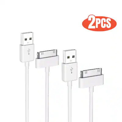 Qixxronics PACK 6FT 30 Pin USB Charger Cable Compatible with