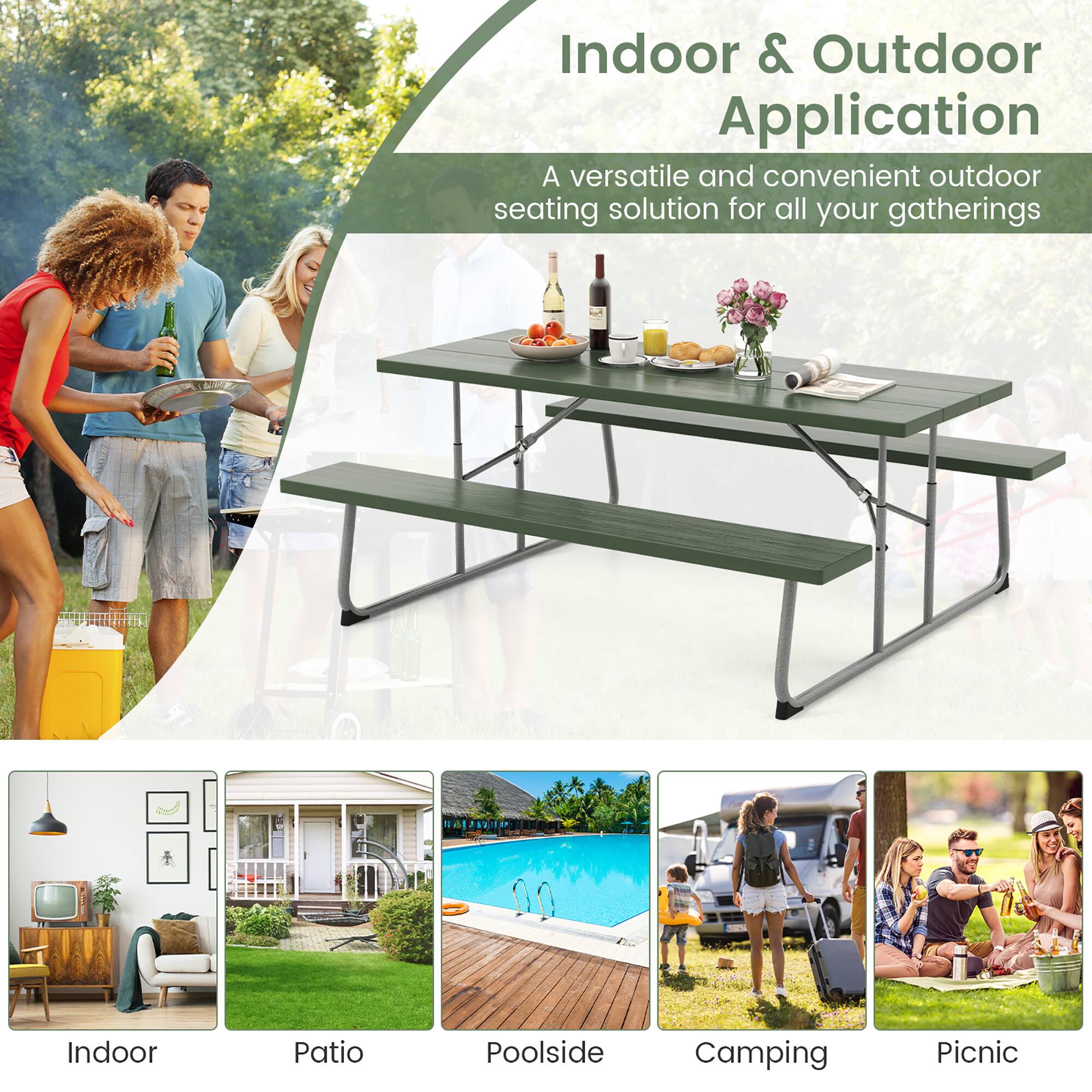 Indoor & Outdoor Application

A versatile and convenient outdoor seating solution for all your gatherings

1252:10 - Indoor Patio Poolside Camping Picnic

Indoor  
Patio  
Poolside  
Camping  
Picnic