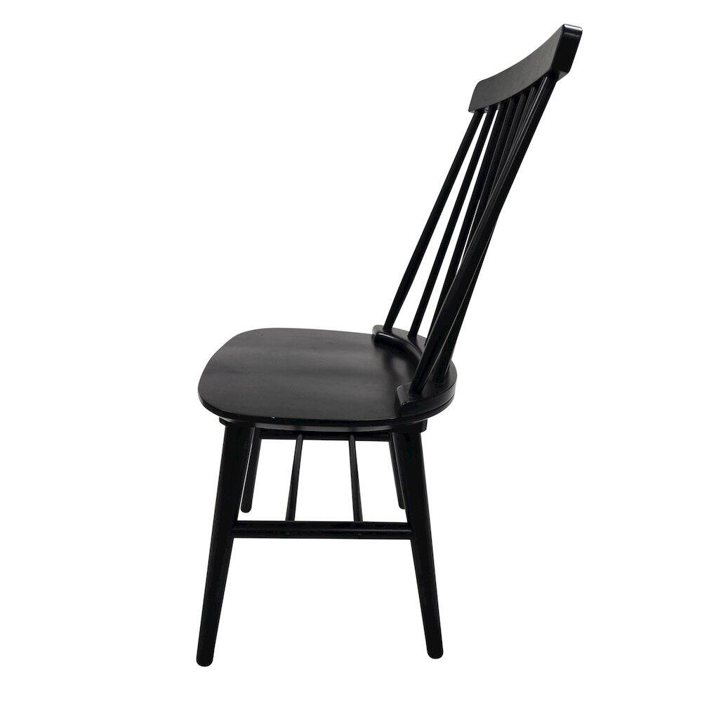 Alt View 2. Carolina Chair & Table - Eton Dining Chair - Antique Black - Black.