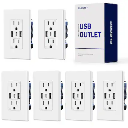 ELEGRP
USB OUTLET
ELECTRICAL INDUSTRY LEADER SINCE 2000
CLASS2 5VDC 2.4A