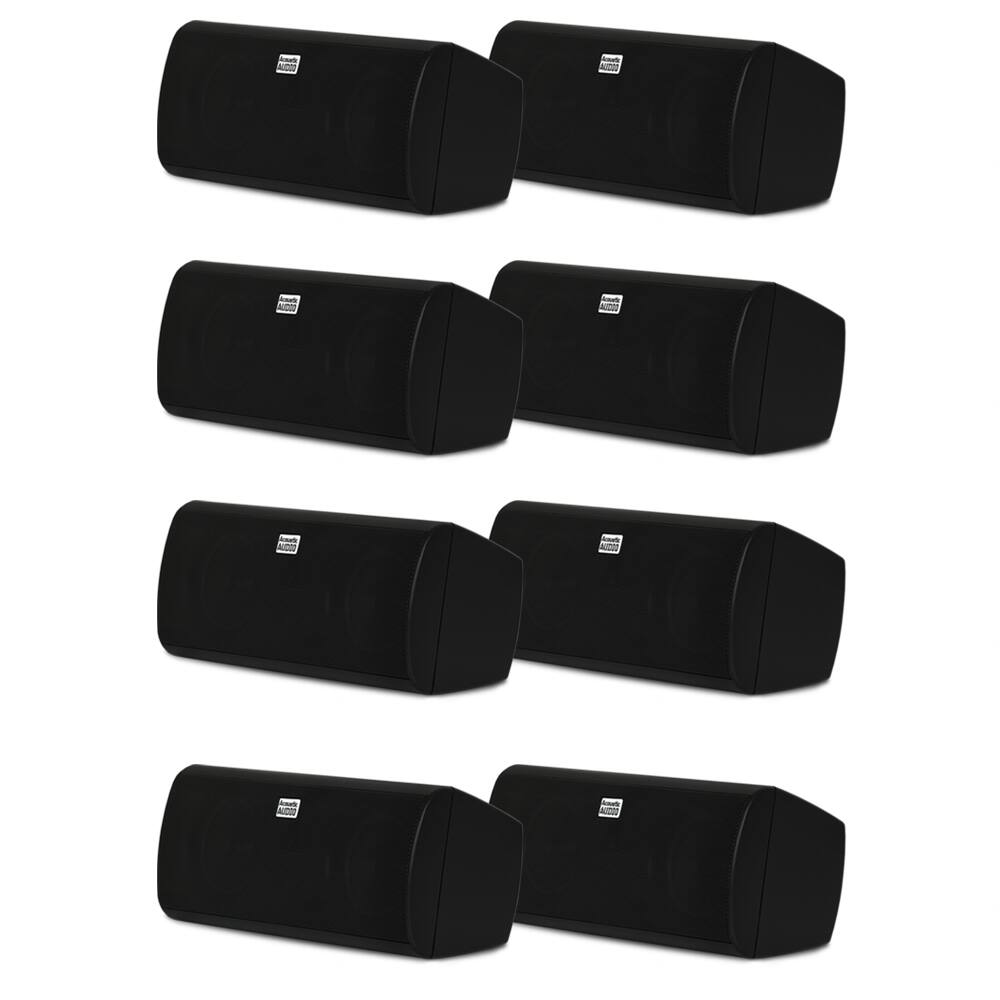 Front. Acoustic Audio by Goldwood - AA35CB Indoor 3 Way Speakers Bookshelf 4 Pair Pack AA35CB-4PR - Black.