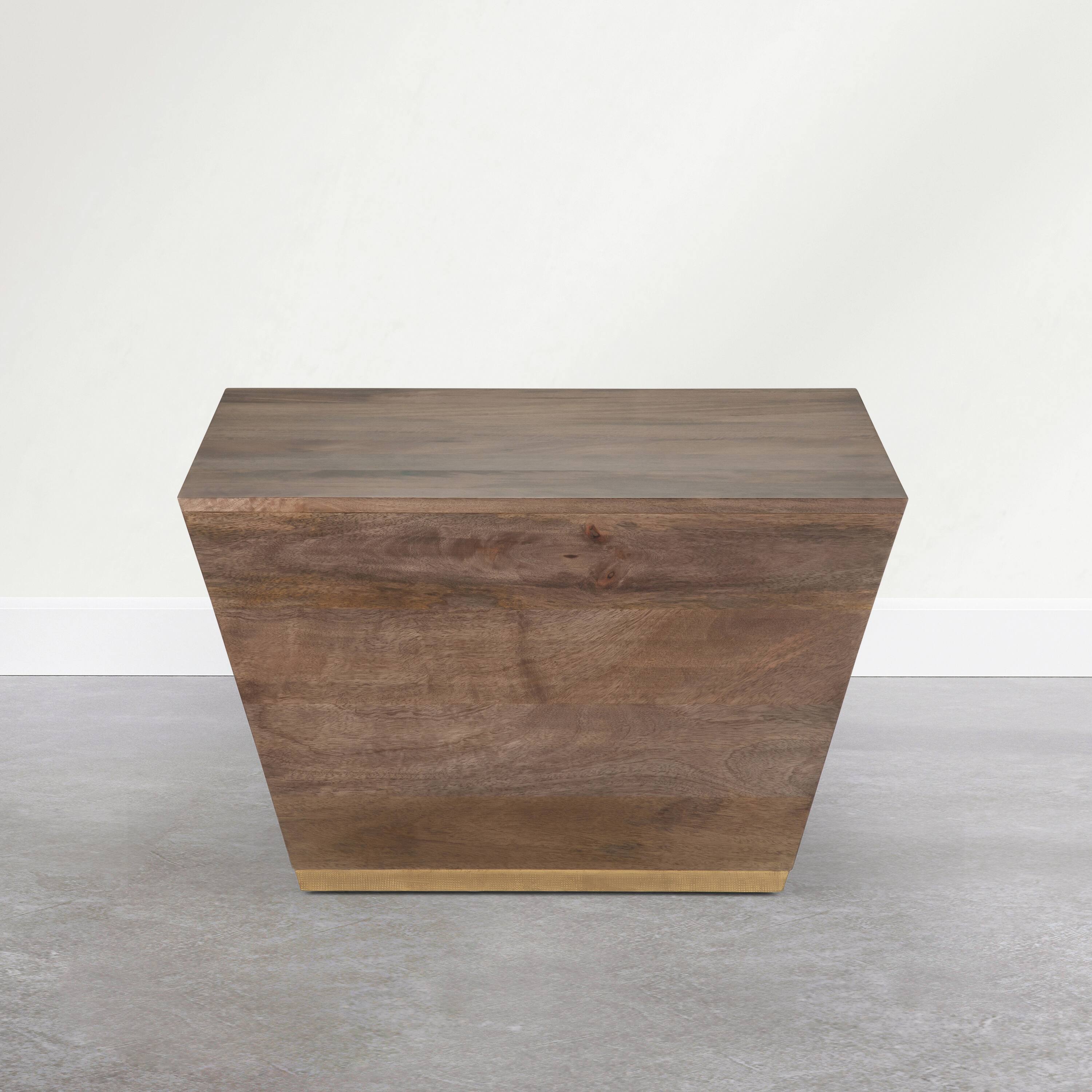 Back. Simpli Home - Abba 28 inch Wide Solid Mango Wood Square Coffee Table, Acacia Brown - Acacia Brown.