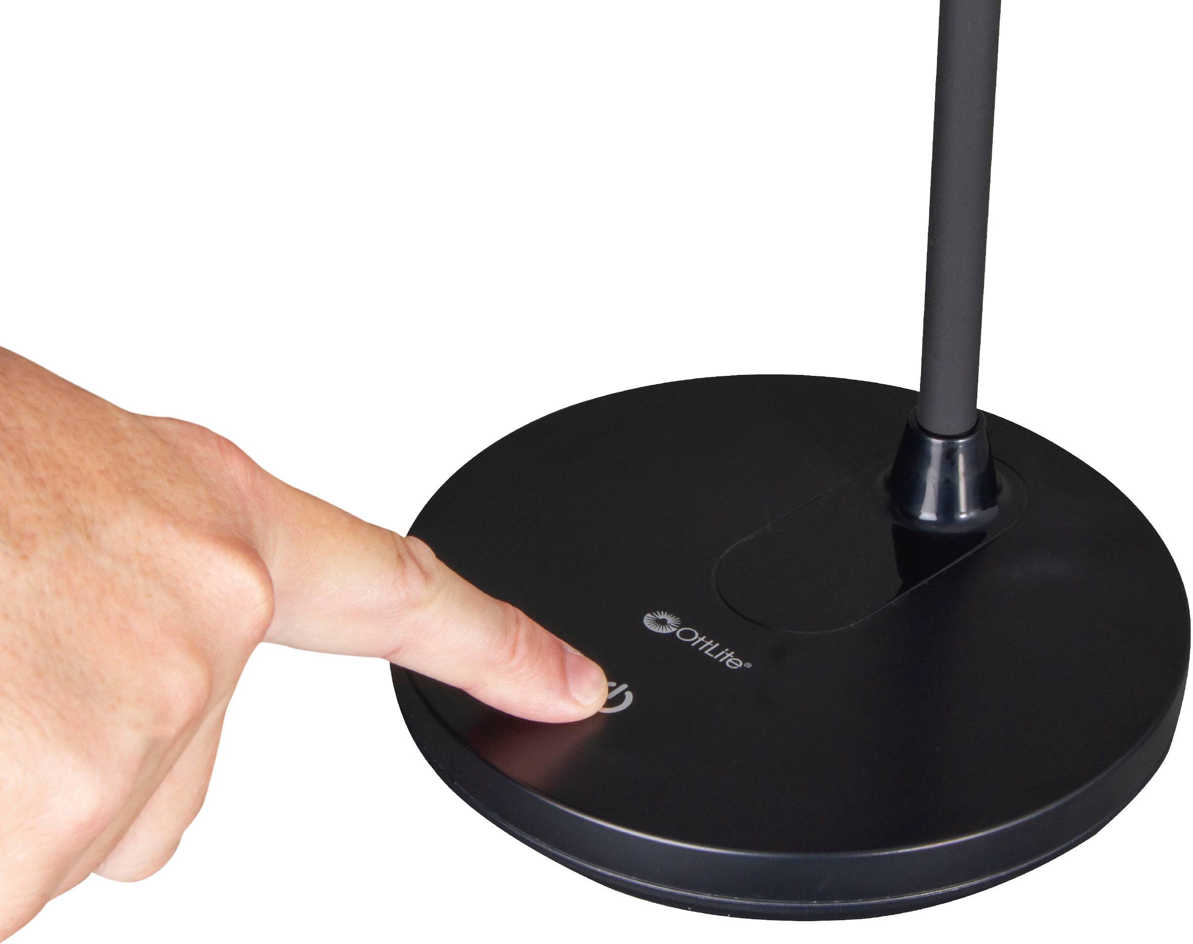 Left. OttLite - Vibe Rechargeable LED Ring Light - Black - Black.