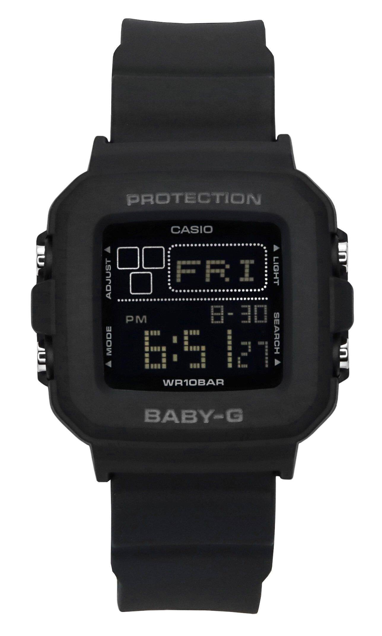 Casio - Baby-G Digital Resin Strap Dial Quartz BGD-10-1 100M Ladies Watch - Black