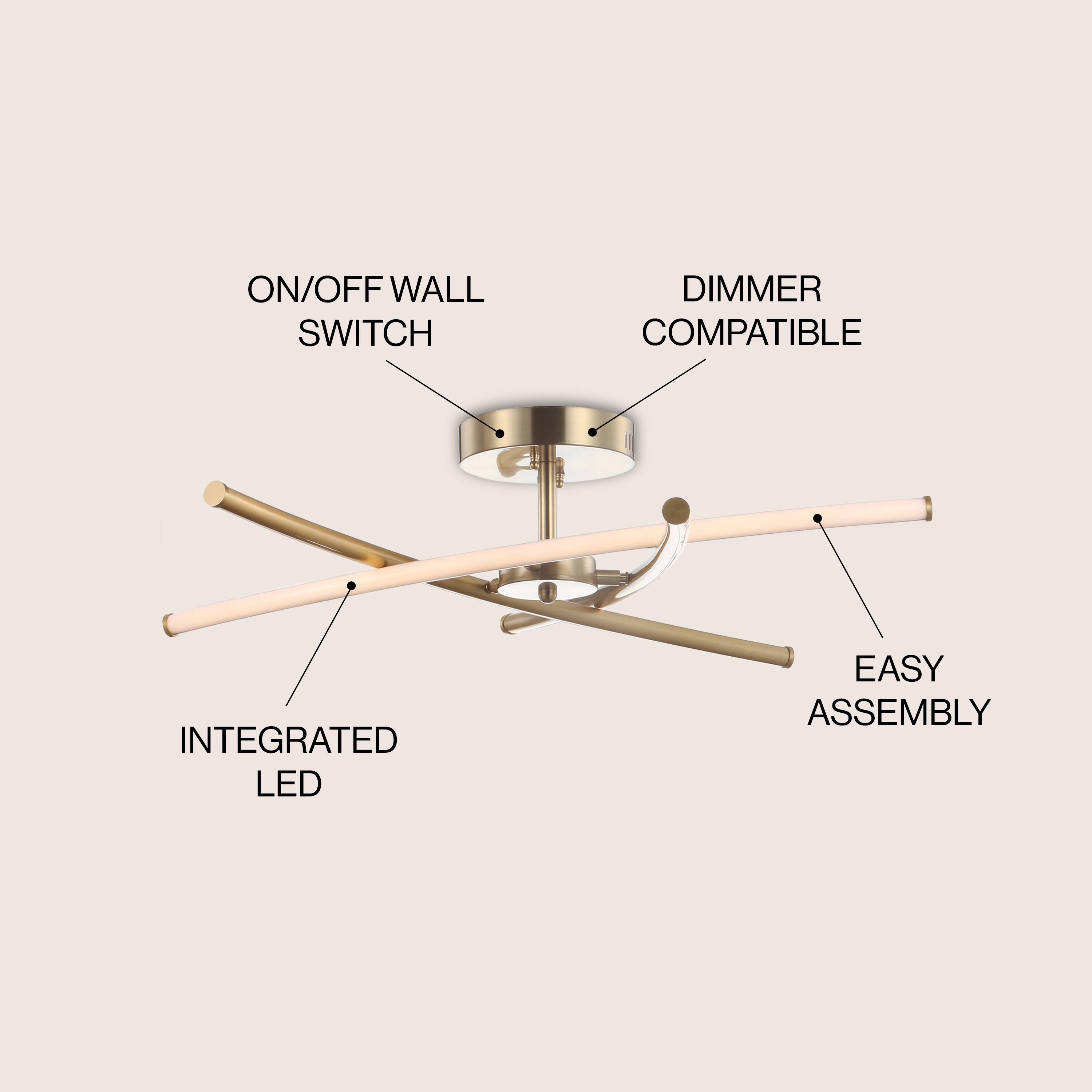 ON/OFF WALL SWITCH  
DIMMER COMPATIBLE  
INTEGRATED LED  
EASY ASSEMBLY