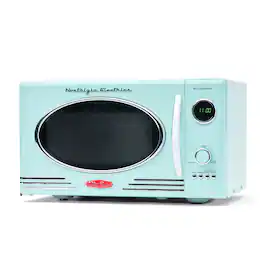 Nostalgia - 0.9 cu. ft. 800-Watt Retro Microwave Oven - Aqua