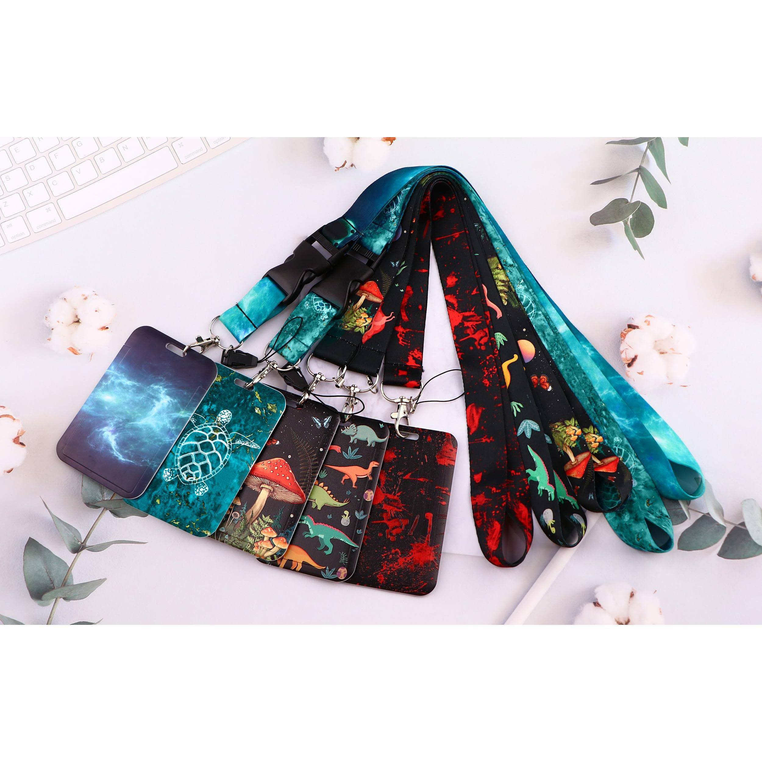 Alt View 3. Stylel Star - Cool Badge Holder Lanyard Keychain for Men Women Teens ID Keys Black Lanyard(Chinese Dragon).