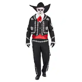 Orion Costumes - Day of the Dead Mariachi Adult Costume | Extra Large - Black