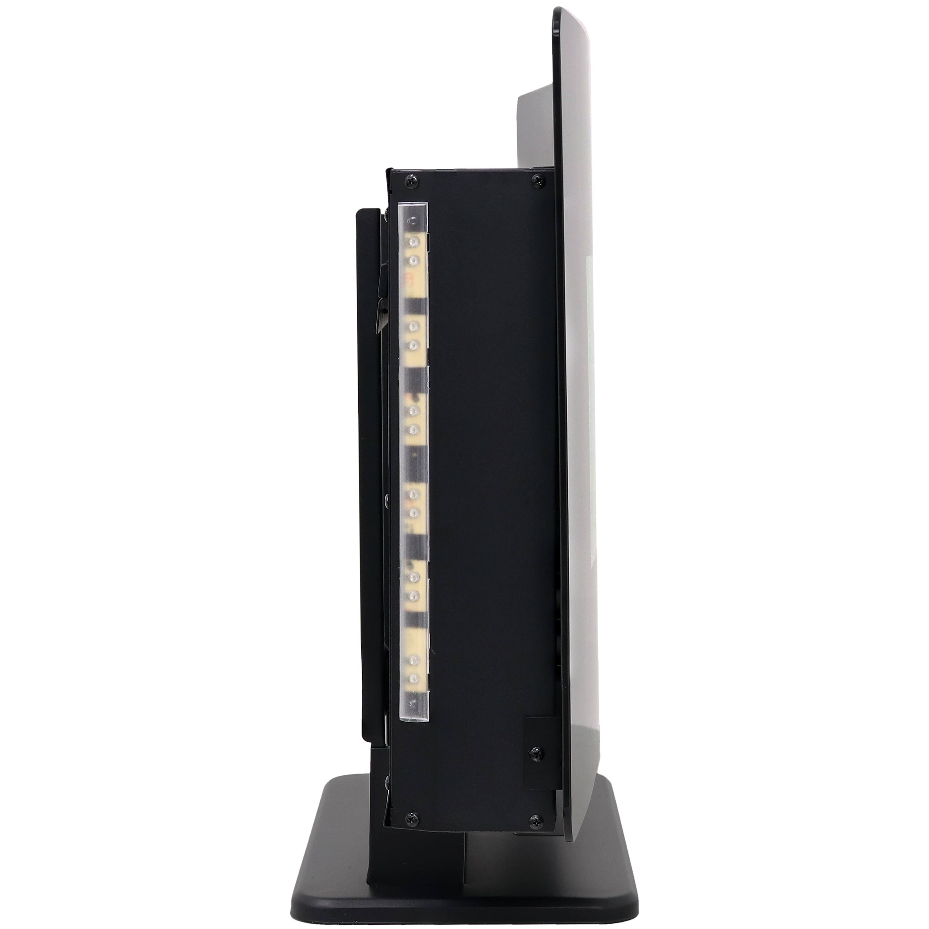 Alt View 10. Sunnydaze - 42 in Curved Face Wall Mount or Freestanding Electric Fireplace - Black.