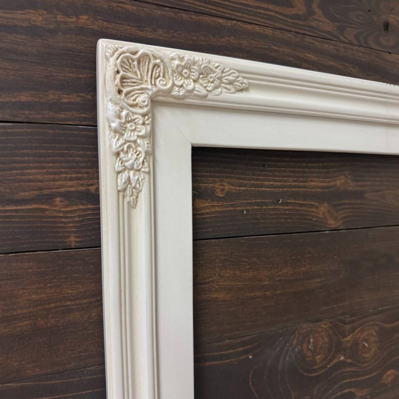 Alt View 2. LAREDO FRAME FACTORY - 65 inch Handmade Ornate Tv Frame For TCL A300W NXTVISION Tv - SOFT IVORY.