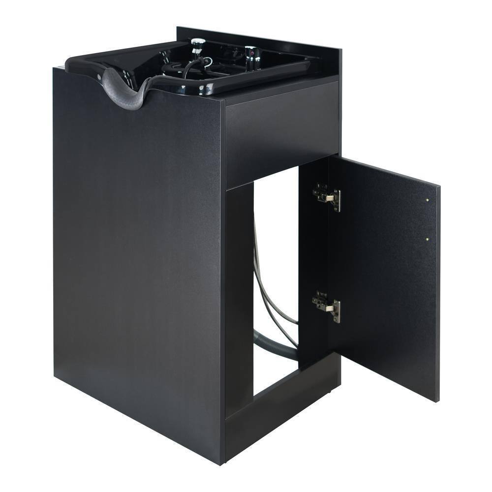 Alt View 2. Winado - Backwash Shampoo Station Shampoo Bowl with Cabinet Hair Wash Sink for Salon Spa - Black.