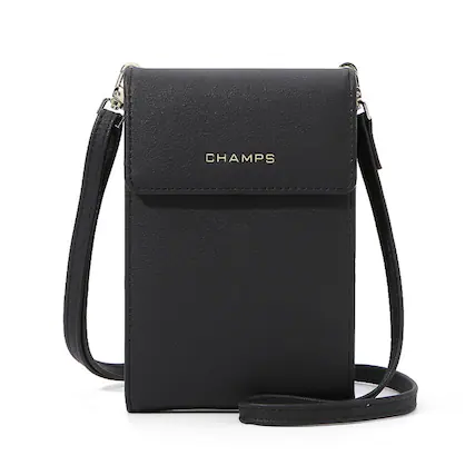 Front. Champs - Iconic Collection Smartphone Bag - Black.