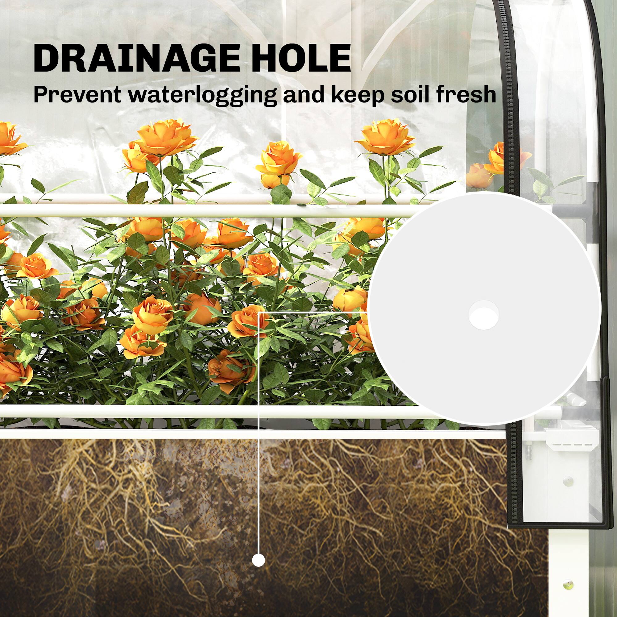 DRAINAGE HOLE  
Prevent waterlogging and keep soil fresh
