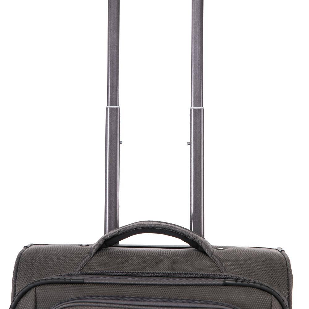 Alt View 2. BreeBe - 3-piece fabric soft luggage set with swivel wheels and password lock, 20/26/30 inches - Grey.