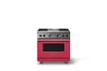 Front. Viking - 5.1 Cu. Ft. 36"W Freestanding Gas Sealed 4 Burner Range with Griddle - Valentine.