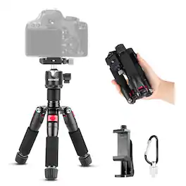 Neewer - Mini Desk Tripod for Camera & Phone, 20", 360° Ball Head, TP-AAM521