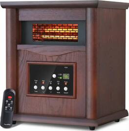 Airo Comfort - Electric Infrared Space Heater – 1500W Quartz Heater for Indoor Use with Remote Control - Dark