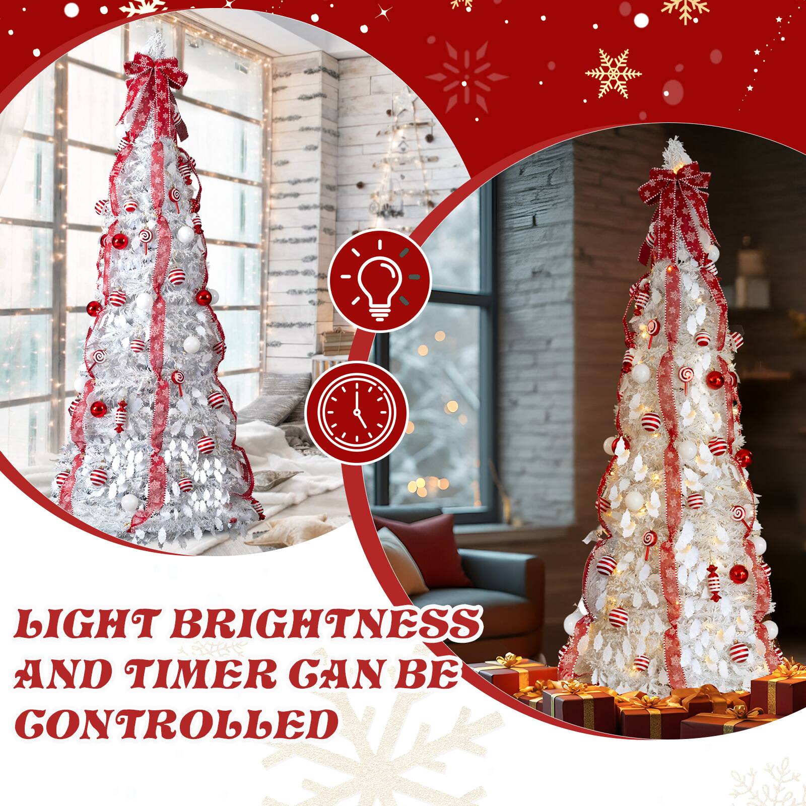 LIGHT BRIGHTNESS AND TIMER CAN BE CONTROLLED