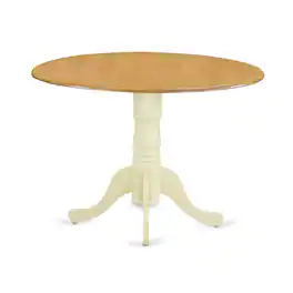 FurniFact - Round Dining Table - Brown