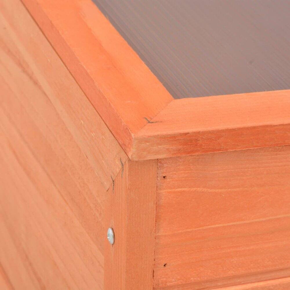 Alt View 6. vidaXL - vidaXL Greenhouse Natural wood Wood and PC board - Brown.
