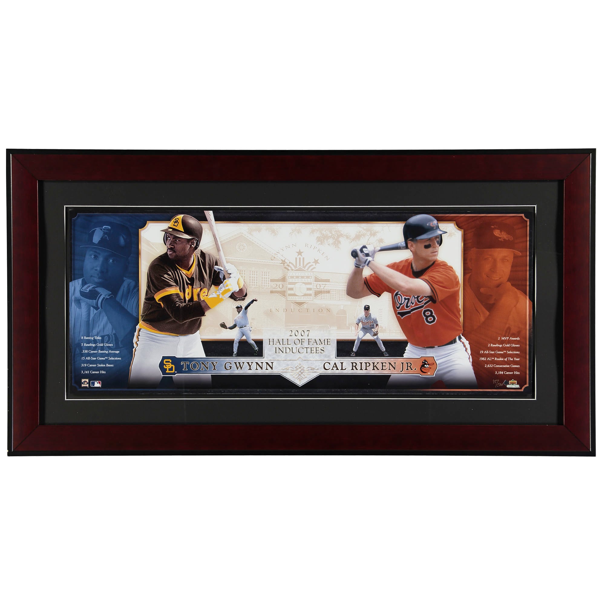 Photo File - Cal Ripken Jr Baltimore Orioles 12" x 36" Framed Career Composite Photoramic - Multicolor