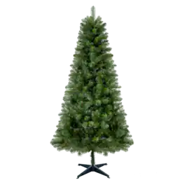 BreeBe - 6FT Hinged Unlit Artificial Christmas Tree with 582 Tips - Green