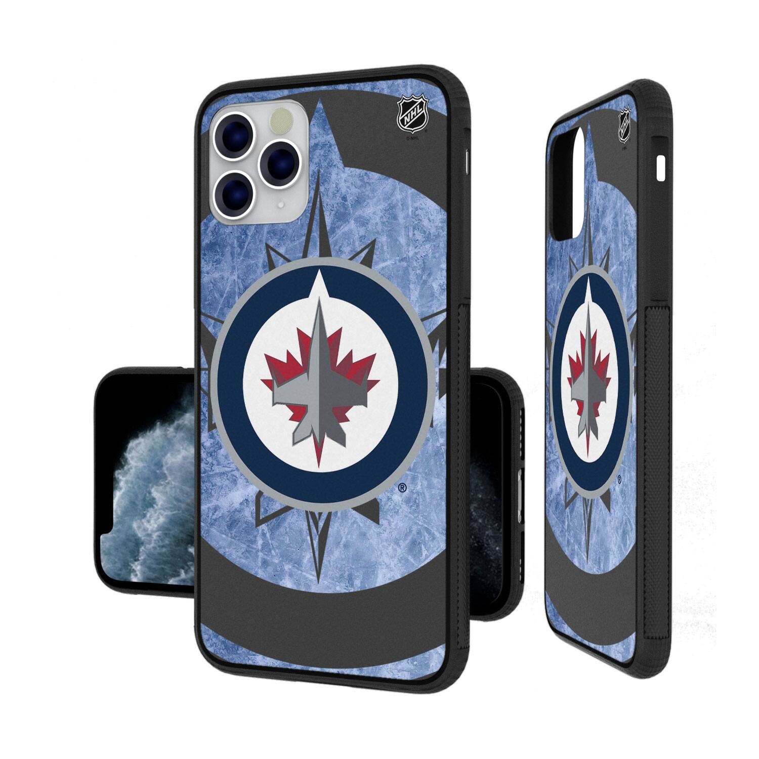 Alt View 3. Keyscaper - Winnipeg Jets iPhone Tilt Bump Ice Case - 13 Pro Max - Multicolor.
