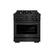 Left. ZLINE - ZLINE 30 in. 4.2 cu. ft. Freestanding Select Gas Range w/ Convection Oven in Black Stainless & 4 Brass Burners - Black Stainless Steel.