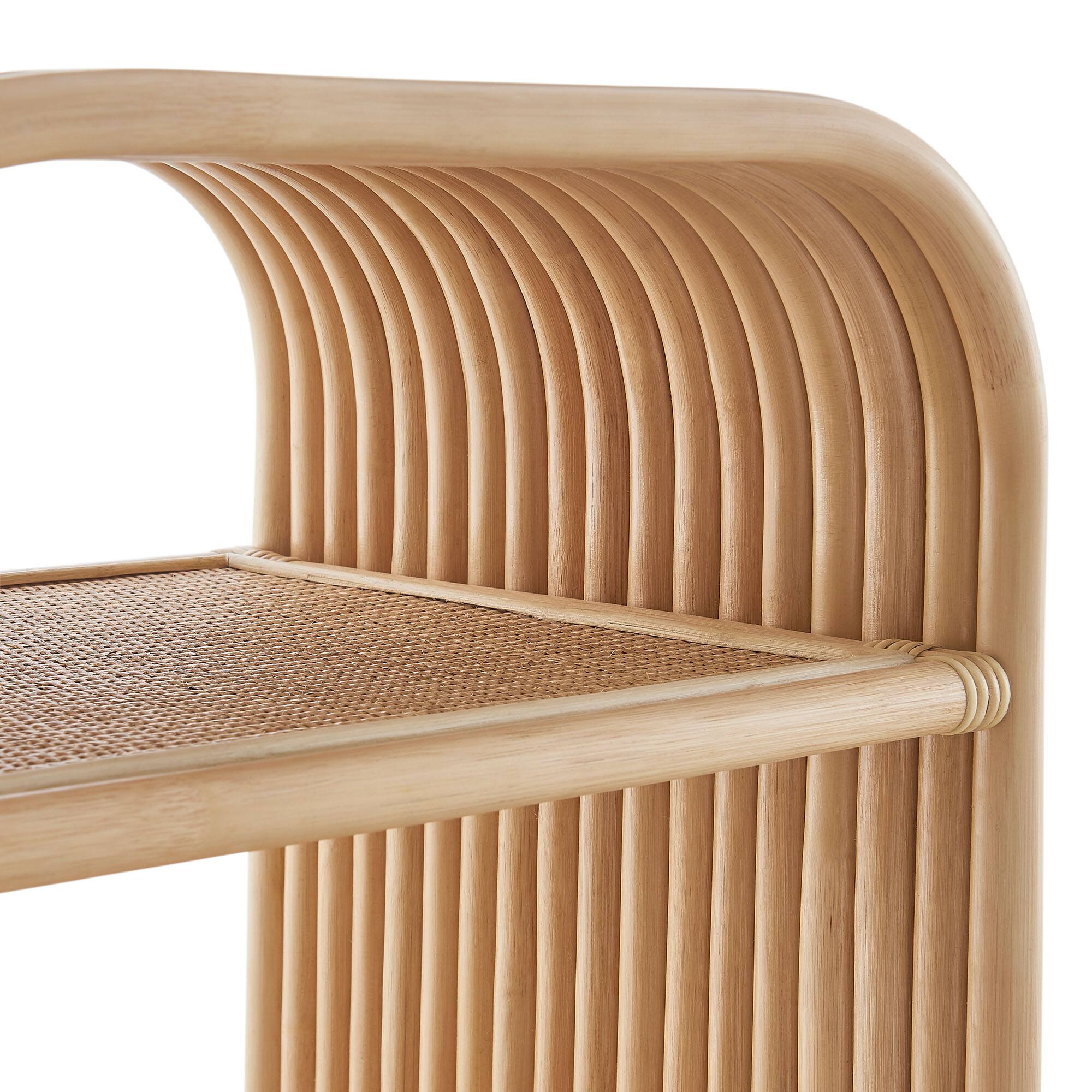 Alt View 5. Modway - Eve Curved Natural Rattan Side Table by Modway - Natural.