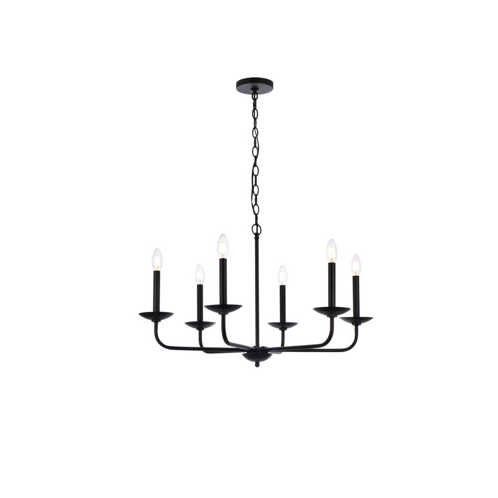 Alt View 5. Living District - Cohen 30 inch pendant in black - Black.