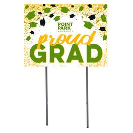 Jardine - Point Park Pioneers 18" x 24" Proud Grad Yard Sign - White
