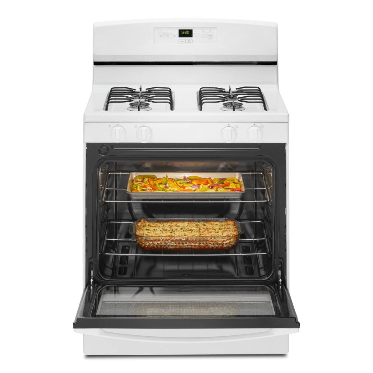 Angle. Amana - Amana - 5.1 Cu. Ft. Freestanding Gas Range with Bake Assist Temps - White - White.