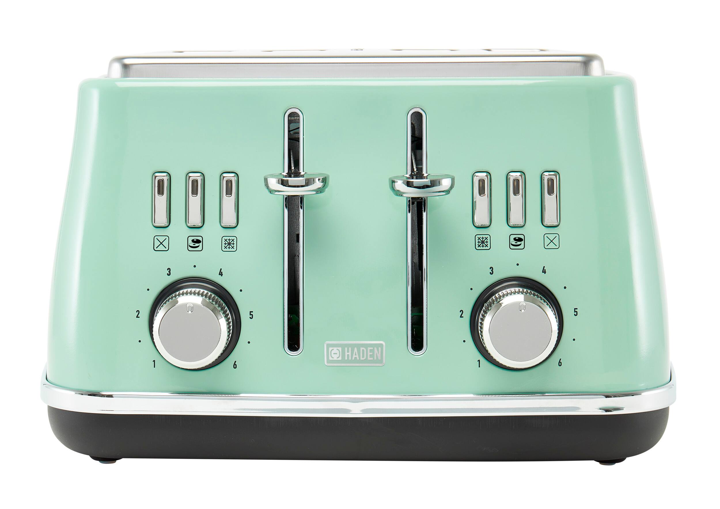 Haden - Cotswold 4 Slice Toaster - Sage and Chrome