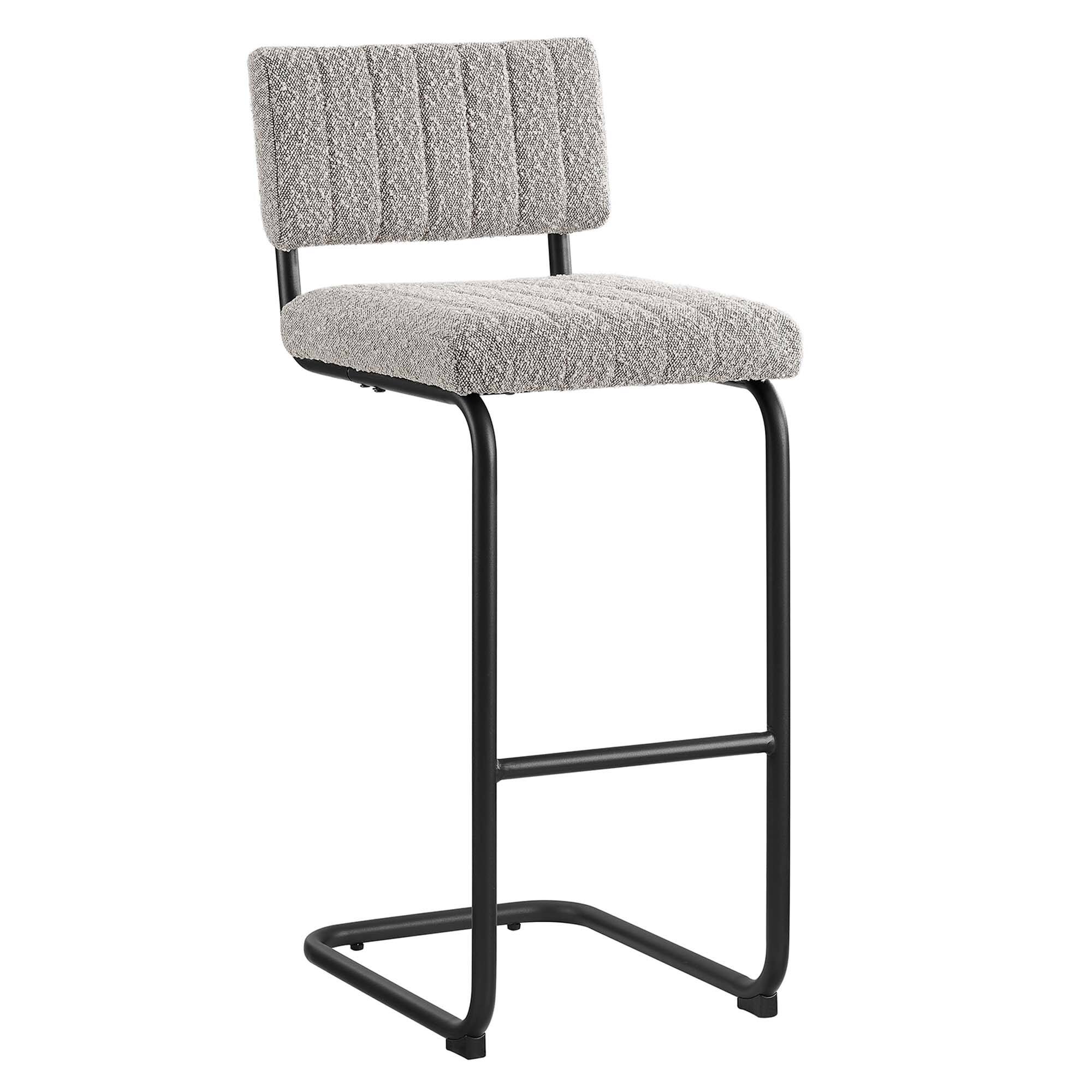 Angle. Modway - Parity Boucle Bar Stools Set of 2 by Modway - Black Taupe.