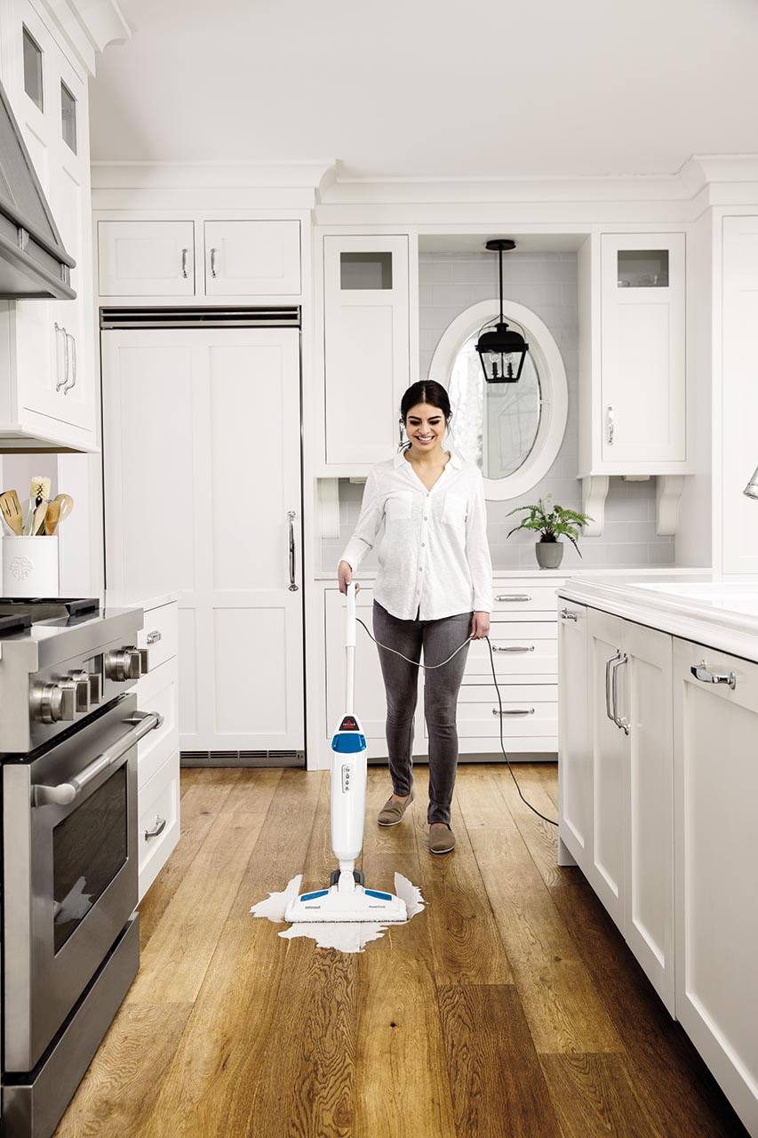 Alt View 6. BISSELL - BISSELL PowerFresh Scrubbing & Sanitizing Steam Cleaner Mop - White.