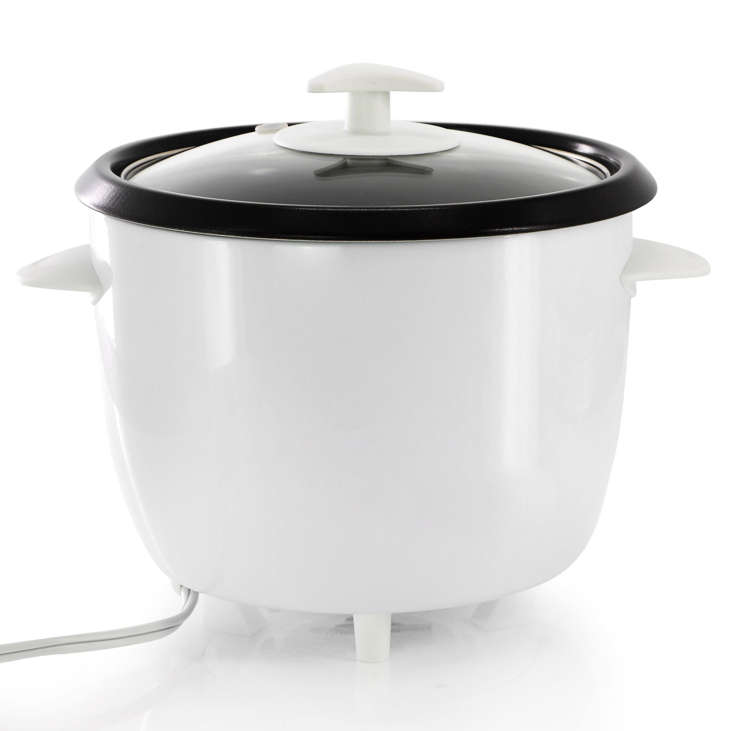Alt View 2. Better Chef - Better Chef 5 Cup Ceramic Bowl Rice Cooker with Steamer Attachment - White.