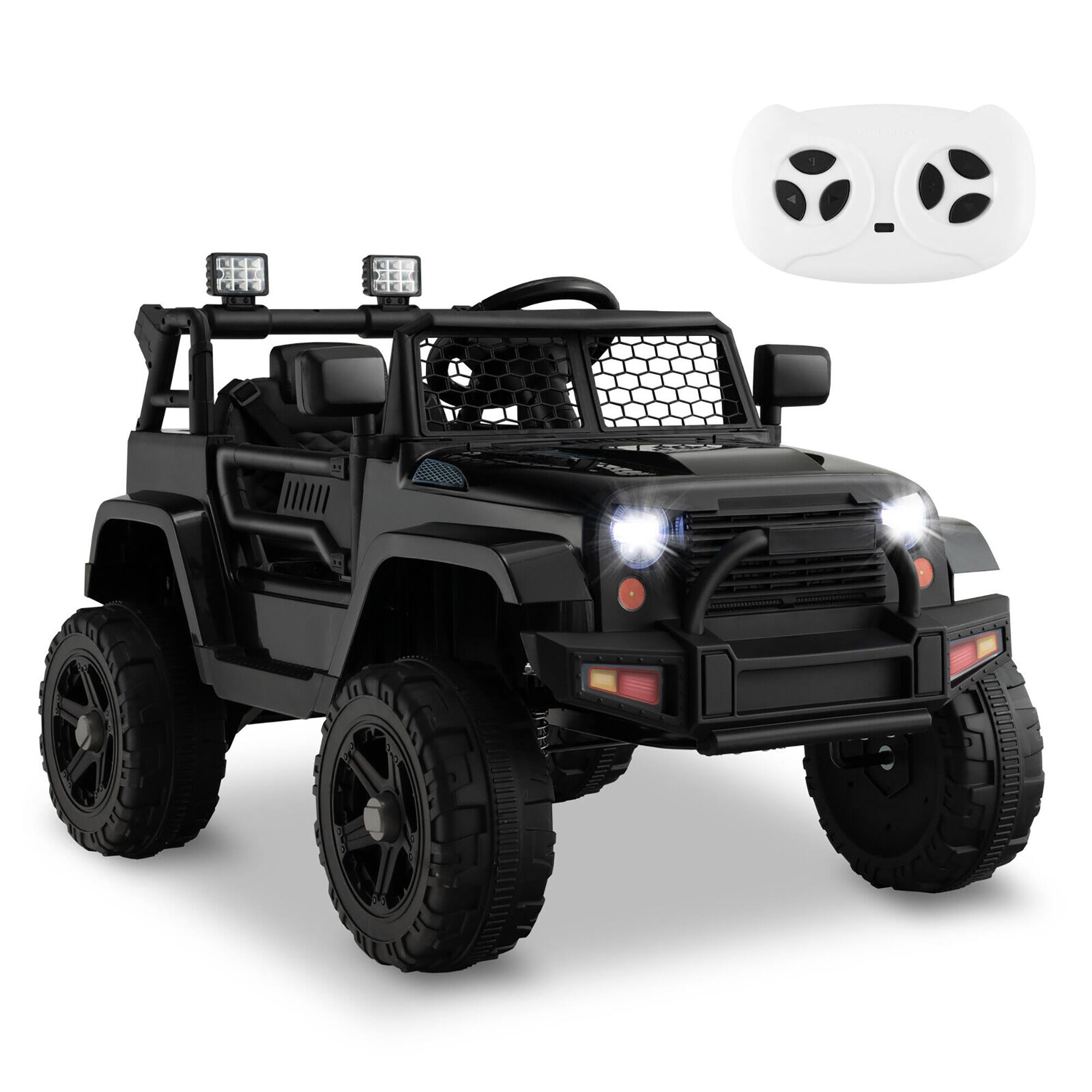 Alt View 9. Gymax - Gymax 12V Kids Ride On Truck Car Electric Vehicle Remote w/ Music & Light Black - Black.