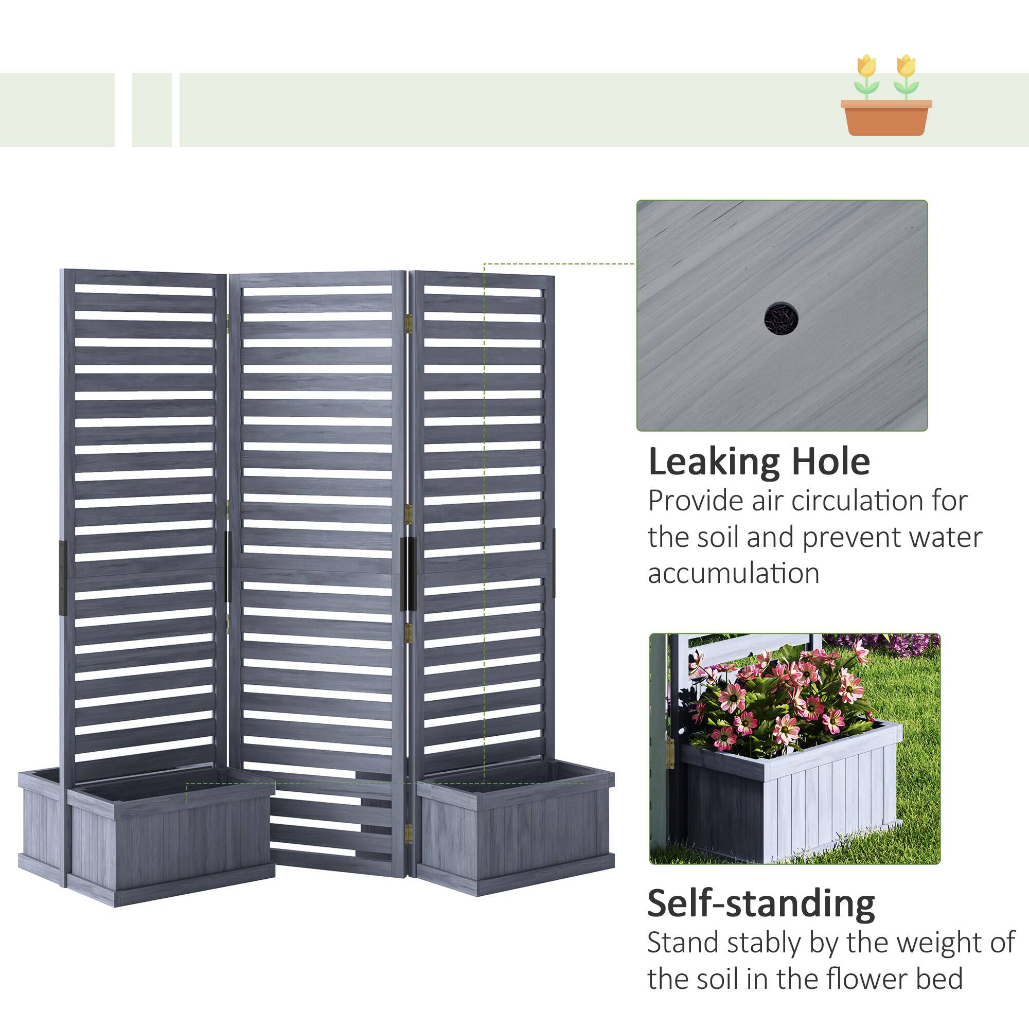 Leaking Hole: Provide air circulation for the soil and prevent water accumulation

Self-standing: Stand stably by the weight of the soil in the flower bed