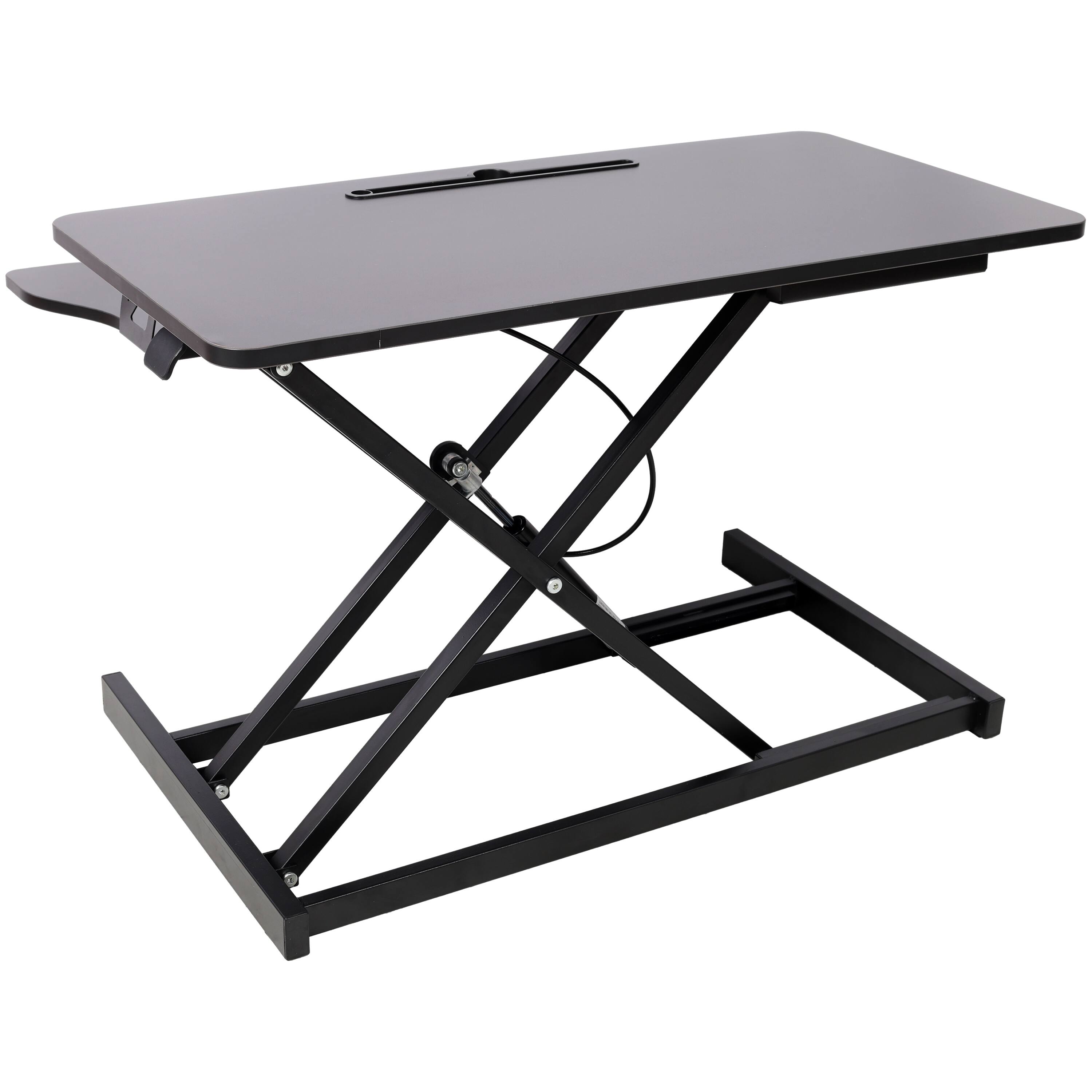 Alt View 4. GOODSILO - Adjustable Height Standing Laptop Desk | Sit Stand Up Workstation with Keyboard Tray - Black.