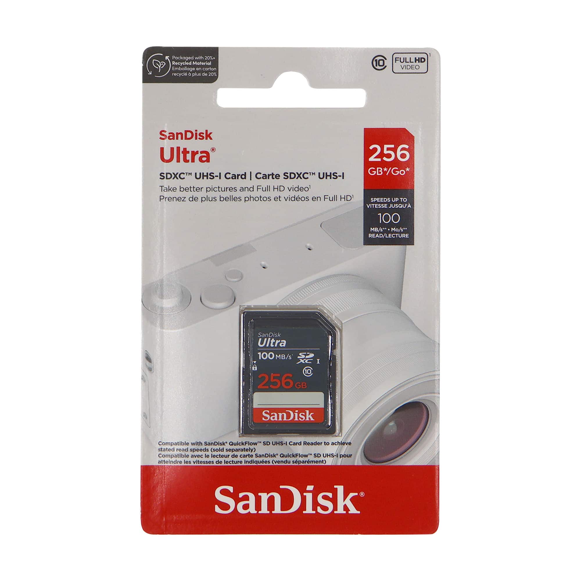 SanDisk - Ultra 256GB UHS-I 100MB/s Class 10 SDXC Memory Card