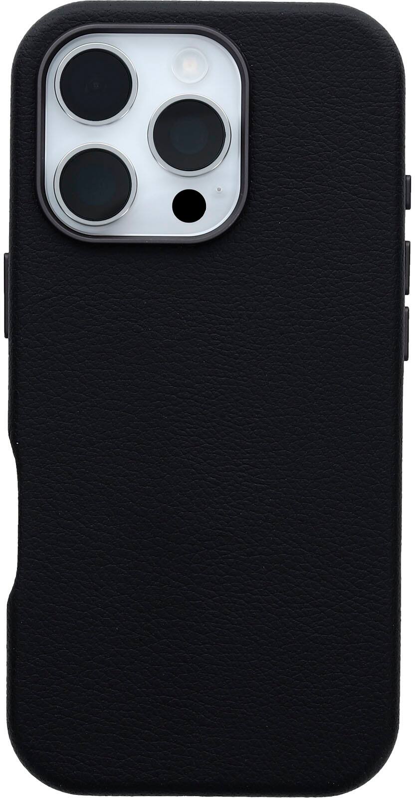 OtterBox - Symmetry Cactus Leather Series Hard Shell for MagSafe for Apple iPhone 16 Pro - Black