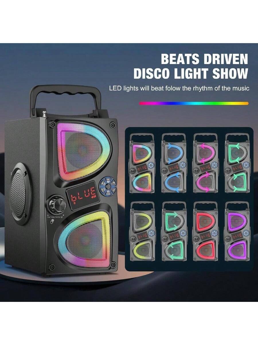 BEATS DRIVEN DISCO LIGHT SHOW  
LED lights will beat follow the rhythm of the music