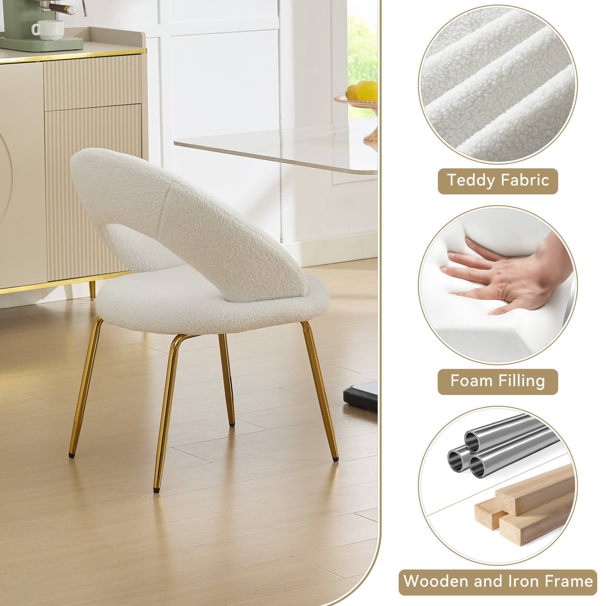 Teddy Fabric Foam Filling Wooden and Iron Frame