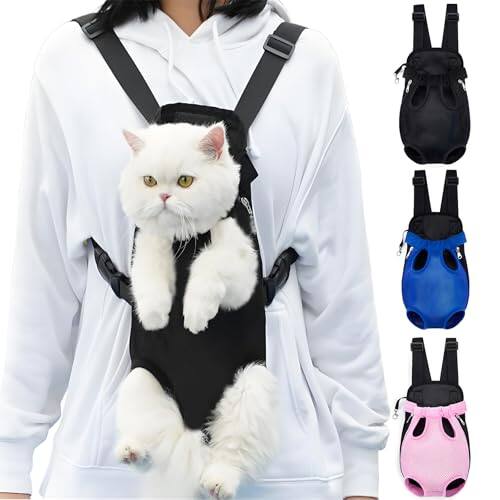 Front. Live At Space - Pet Carrier Backpack Adjustable Front Carriers For Small Medium Dogs Cats 5-18 Lbs Out Dog Cat Hiking Camping Traveling.