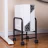 Eureka Ergonomic - Height Adjustable Steel Mobile CPU Stand with Locking Casters - Black