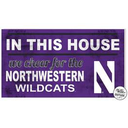 Jardine - Northwestern Wildcats 11'' x 20'' Indoor/Outdoor In This House Sign - Purple